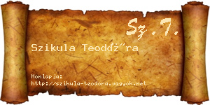Szikula Teodóra névjegykártya